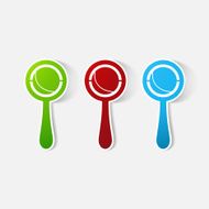 Paper clipped sticker rattle N8