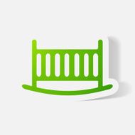 Paper clipped sticker cot N4