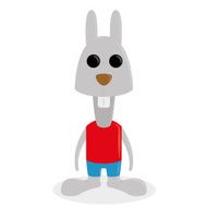 Cartoon Funny Animal Character Isolated On White Background