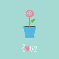 Rose in pot Love card