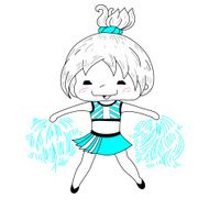 Cartoon Cheerleader N13