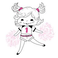 Cartoon Cheerleader N14