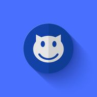 Vector modern flat blue circle icon N6
