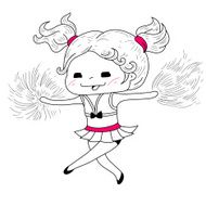 Cartoon Cheerleader N15