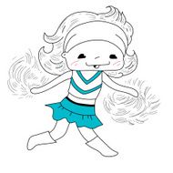 Cartoon Cheerleader N16