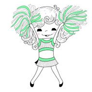 Cartoon Cheerleader N17
