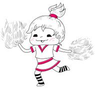 Cartoon Cheerleader N18