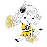 Cartoon Cheerleader N20