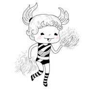 Cartoon Cheerleader N22
