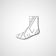 Abstract illustration on sock N65