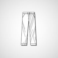 Abstract illustration on pants N62