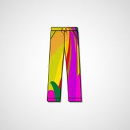 Abstract illustration on pants N63