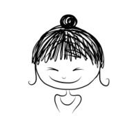 Cute Girl Smiling Sketch For Your Design N12