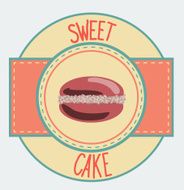 Vintage cupcake poster design N2