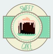 Vintage cupcake poster design N5