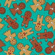 seamless gingerbread pattern