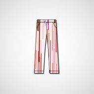 Abstract illustration on pants N68