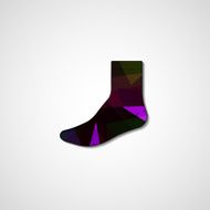 Abstract illustration on sock N72