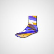 Abstract illustration on sock N73