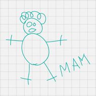 Child&#039;s drawing Mother