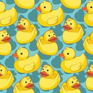 Pattern with yellow ducks N2