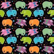 seamless pattern with elephants N3