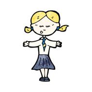 cartoon blond school kid N3