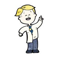 cartoon blond school kid N4