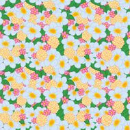 Seamless Pattern Bright Flowers