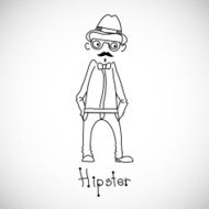 Hipster character design Vector illustration