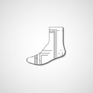 Abstract illustration on sock N76