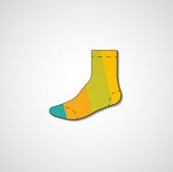 Abstract illustration on sock N77