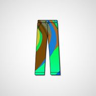 Abstract illustration on pants N76