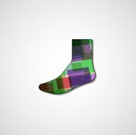 Abstract illustration on sock N80