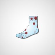 Abstract illustration on sock N81