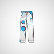 Abstract illustration on pants N80