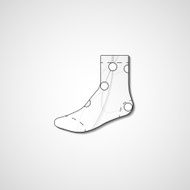 Abstract illustration on sock N82