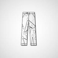 Abstract illustration on pants N81