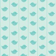 Cute little bird seamless pattern