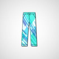 Abstract illustration on pants N84