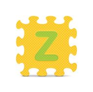 Vector letter &quot;Z&quot; written with alphabet puzzle