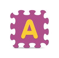 Vector letter &quot;A&quot; written with alphabet puzzle