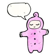 cartoon baby with speech bubble N2