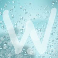 Letter and water drop N4