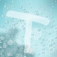 Letter and water drop N6