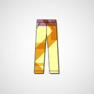Abstract illustration on pants N89