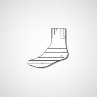 Abstract illustration on sock N91