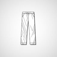 Abstract illustration on pants N90