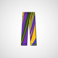 Abstract illustration on pants N91