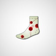 Abstract illustration on sock N95